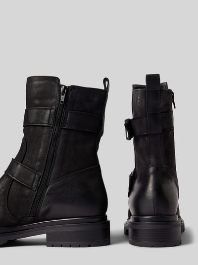 Peek & Cloppenburg TamarisLederstiefel mit Dornschließen in black Verkauf