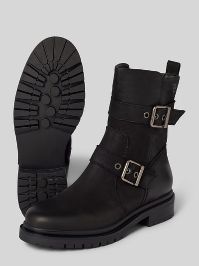 Peek & Cloppenburg TamarisLederstiefel mit Dornschließen in black Verkauf