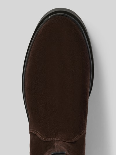 Peek & Cloppenburg GantChelsea Boots aus Leder mit Applikation Modell 'Aligrey' in dunkelbraun Angebote