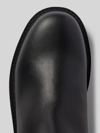 Peek & Cloppenburg BOSSLederstiefel mit Label-Detail Modell 'Rebby' in black im Angebot