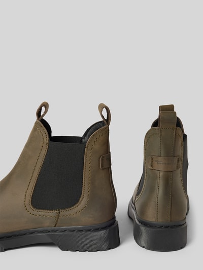 Peek & Cloppenburg TamarisChelsea Boots aus Leder mit Zugschlaufen in dunkelgruen Fabrikverkauf