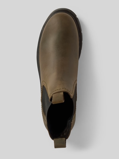 Peek & Cloppenburg TamarisChelsea Boots aus Leder mit Zugschlaufen in dunkelgruen Fabrikverkauf