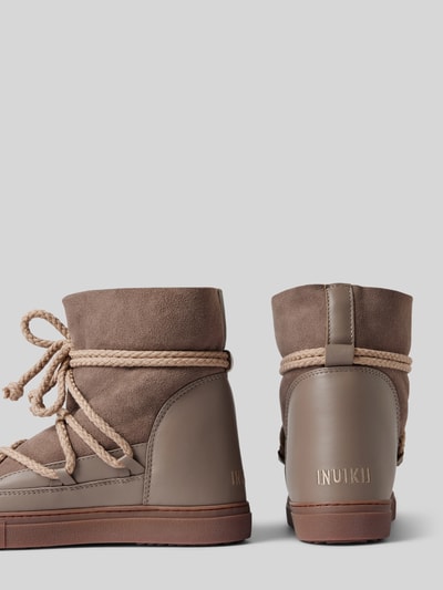 Peek & Cloppenburg INUIKIILederstiefel mit Label-Schriftzug in taupe Fabrik Onlineshop