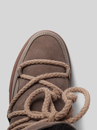 Peek & Cloppenburg INUIKIILederstiefel mit Label-Schriftzug in taupe Fabrik Onlineshop