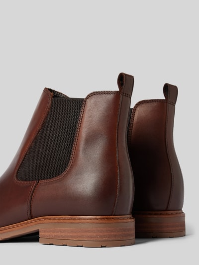 Peek & Cloppenburg TamarisChelsea Boots aus Leder mit Ziernaht in dunkelbraun Fabrikpreis