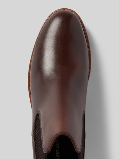 Peek & Cloppenburg TamarisChelsea Boots aus Leder mit Ziernaht in dunkelbraun Fabrikpreis