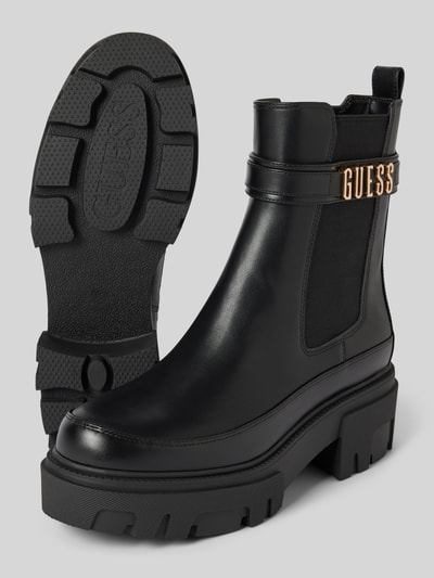 Peek & Cloppenburg GuessChelsea Boots mit Label-Applikation Modell 'YELMA' in black Günstig kaufen