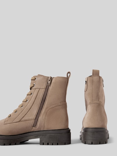 Peek & Cloppenburg GeoxSchnürstiefel mit strukturierter Sohle Modell 'IRIDEA' in taupe Begrenztes Angebot