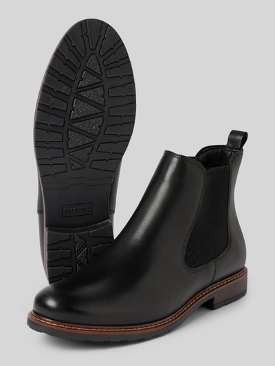 Peek & Cloppenburg TamarisChelsea Boots aus Leder mit Ziernaht in black Saisonschlussverkauf