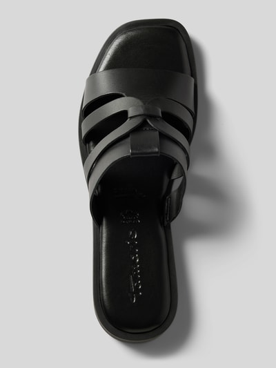 Peek & Cloppenburg TamarisSlides aus Leder mit schmalen Riemen in black Neueste Mode