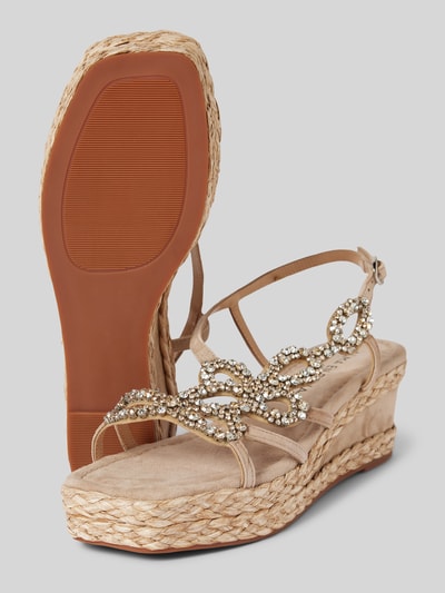 Peek & Cloppenburg ALMA EN PENALedersandalette mit Ziersteinbesatz in beige Online Outlet