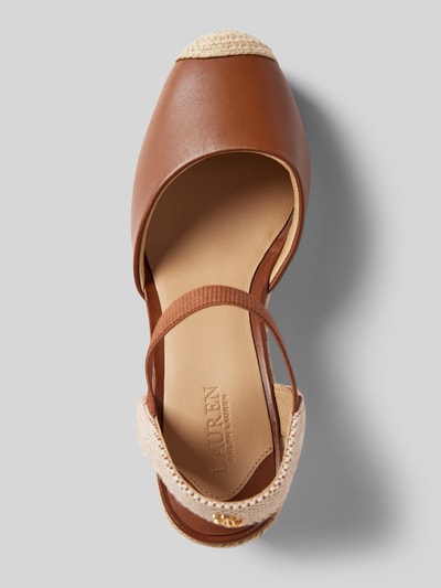 Peek & Cloppenburg Lauren Ralph LaurenWedges in Flecht-Optik Modell 'PEARLE II' in cognac Kauf eins, bekomm eins gratis