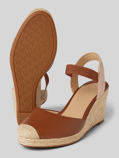 Peek & Cloppenburg Lauren Ralph LaurenWedges in Flecht-Optik Modell 'PEARLE II' in cognac Kauf eins, bekomm eins gratis