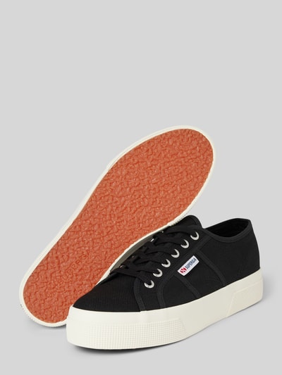 Peek & Cloppenburg SupergaLow Top Sneaker in unifarbenem Design mit Label-Detail in black Letzte 2 Tage
