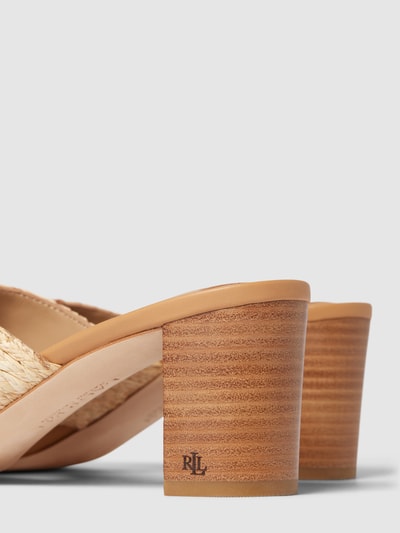 Peek & Cloppenburg Lauren Ralph LaurenSandalette mit Blockabsatz Modell 'FREDDI' in beige Letzter Tag