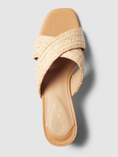Peek & Cloppenburg Lauren Ralph LaurenSandalette mit Blockabsatz Modell 'FREDDI' in beige Letzter Tag