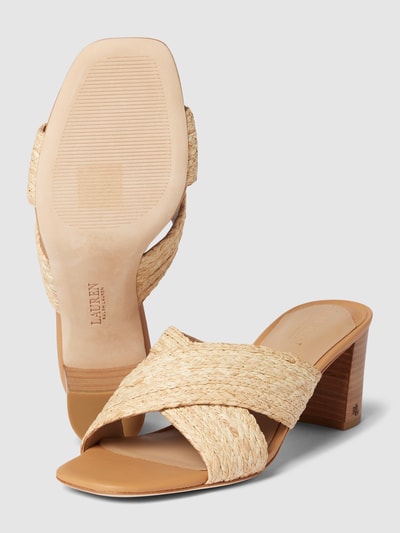 Peek & Cloppenburg Lauren Ralph LaurenSandalette mit Blockabsatz Modell 'FREDDI' in beige Letzter Tag
