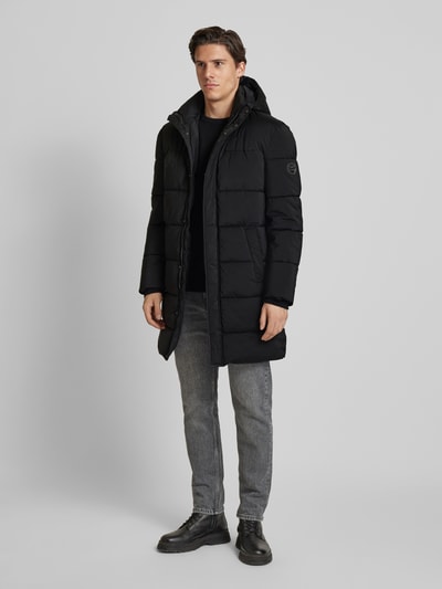 Peek & Cloppenburg Christian Berg MenSteppjacke mit Kapuze in black