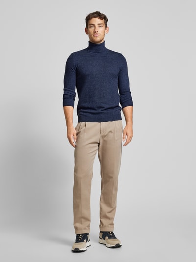Peek & Cloppenburg MCNEALStrickpullover mit Rollkragen in dunkelblau melange