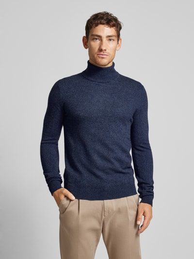 Peek & Cloppenburg MCNEALStrickpullover mit Rollkragen in dunkelblau melange Clearance-Verkauf
