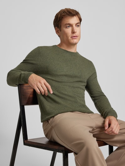 Peek & Cloppenburg MCNEALStrickpullover mit Rundhalsausschnitt in khaki melange Black Friday Preise