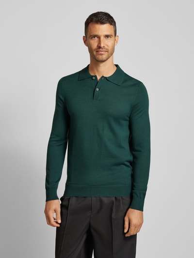 Peek & Cloppenburg Christian Berg MenSlim Fit Strickpullover mit Polokragen in bottle Outlet