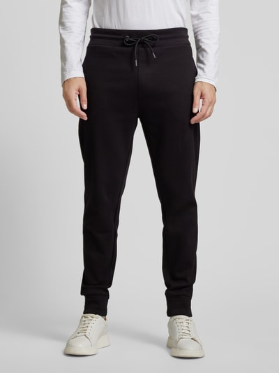 Peek & Cloppenburg BOSSSlim Fit Sweatpants mit Strukturmuster Modell 'Lamont' in black Verkauf