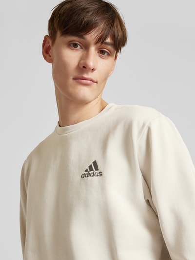 Peek & Cloppenburg ADIDAS SPORTSWEARSweatshirt mit gerippten Abschlüssen in sand Hotsell