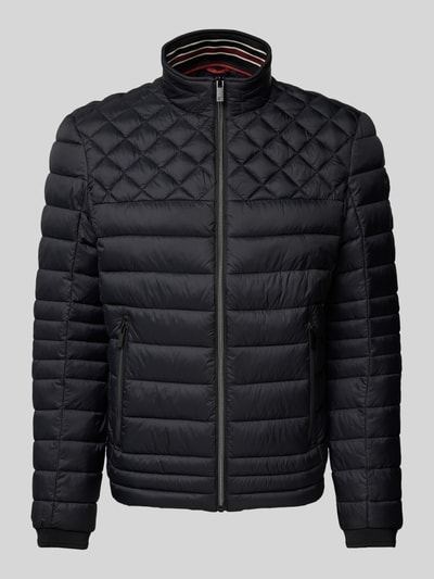 Peek & Cloppenburg Christian Berg MenSteppjacke mit Reißverschlusstaschen in black Fabrikverkauf