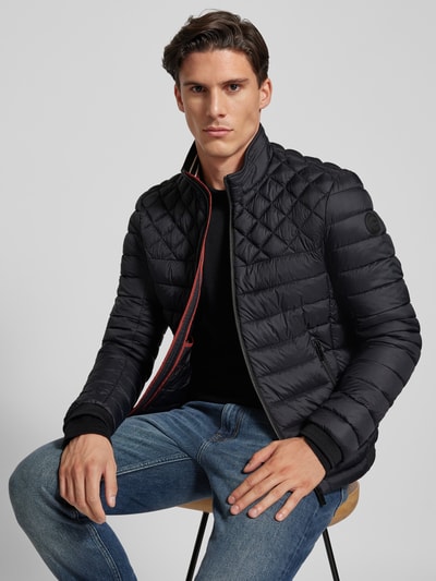 Peek & Cloppenburg Christian Berg MenSteppjacke mit Reißverschlusstaschen in black Fabrikverkauf
