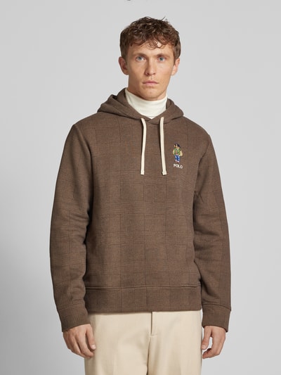 Peek & Cloppenburg Polo Ralph LaurenHoodie mit Label-Stitching in hazel Fabrik Onlineshop