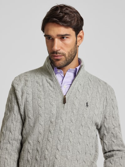 Peek & Cloppenburg Polo Ralph LaurenPullover mit Kaschmiranteil in hellgrau Sonderangebot