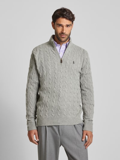 Peek & Cloppenburg Polo Ralph LaurenPullover mit Kaschmiranteil in hellgrau Sonderangebot