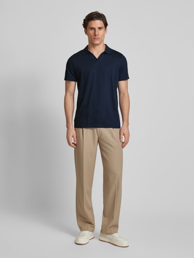Peek & Cloppenburg MCNEALRegular Fit Poloshirt mit V-Ausschnitt in dunkelblau