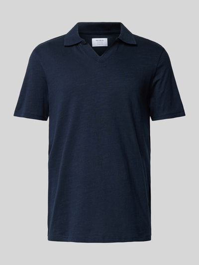 Peek & Cloppenburg MCNEALRegular Fit Poloshirt mit V-Ausschnitt in dunkelblau Exklusivangebot