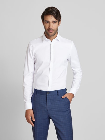 Peek & Cloppenburg OLYMP No. SixSuper Slim Fit Business-Hemd mit Kentkragen in weiss Black Friday