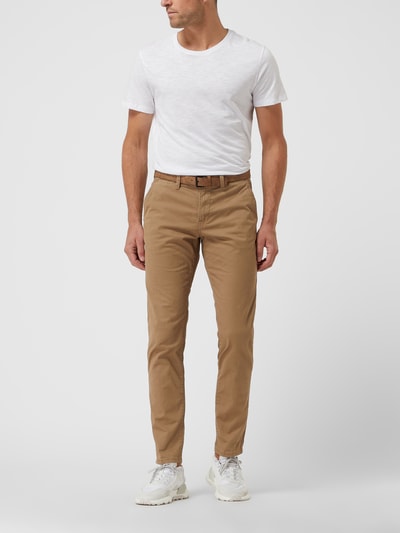 Peek & Cloppenburg Tom Tailor DenimSlim Fit Chino mit Gürtel in camel Osterangebot