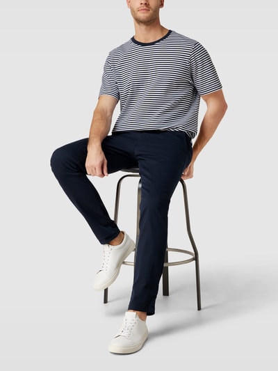 Peek & Cloppenburg SELECTED HOMMESlim Fit Chino in unifarbenem Design Modell 'NEW Miles' in marine