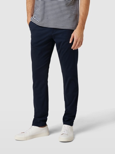 Peek & Cloppenburg SELECTED HOMMESlim Fit Chino in unifarbenem Design Modell 'NEW Miles' in marine Muttertagsangebot