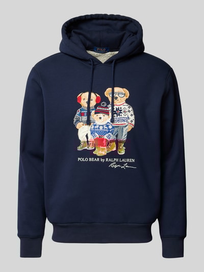 Peek & Cloppenburg Polo Ralph LaurenHoodie mit Label-Stitching in marine Lagerräumung