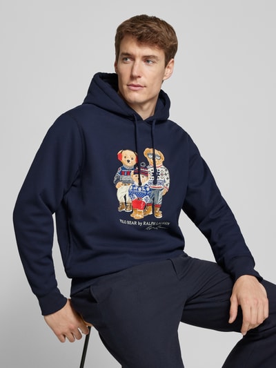 Peek & Cloppenburg Polo Ralph LaurenHoodie mit Label-Stitching in marine Lagerräumung