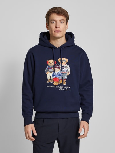 Peek & Cloppenburg Polo Ralph LaurenHoodie mit Label-Stitching in marine Lagerräumung