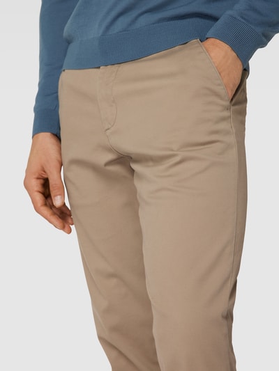 Peek & Cloppenburg SELECTED HOMMESlim Fit Chino in unifarbenem Design Modell 'NEW Miles' in beige Neueste Mode