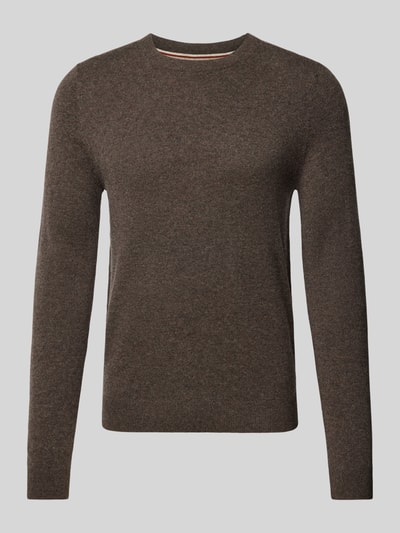 Peek & Cloppenburg MCNEALStrickpullover mit Rundhalsausschnitt in dunkelbraun melange Begrenzte Freigabe