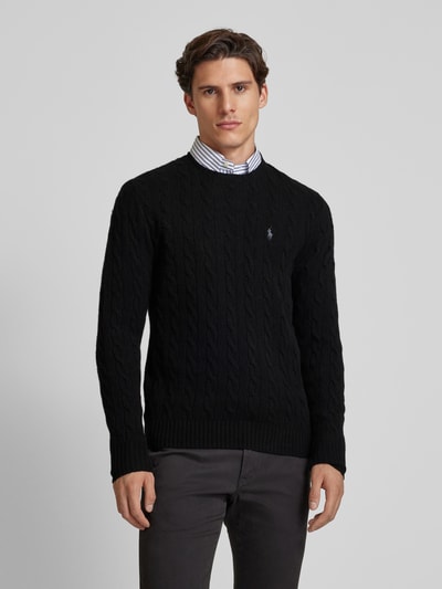 Peek & Cloppenburg Polo Ralph LaurenPullover mit Logo-Stitching in black Letzter Tag