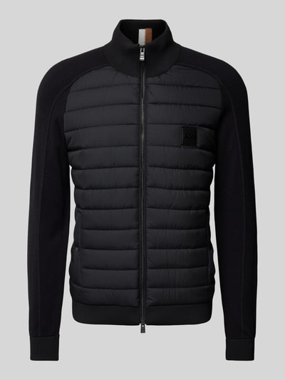 Peek & Cloppenburg BOSSStrickjacke mit Stehkragen Modell 'Esfero' in black Zeitbegrenzte Promotion