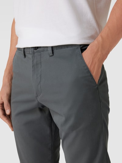 Peek & Cloppenburg SELECTED HOMMESlim Fit Chino in unifarbenem Design Modell 'NEW Miles' in dunkelgrau Super Rabatt