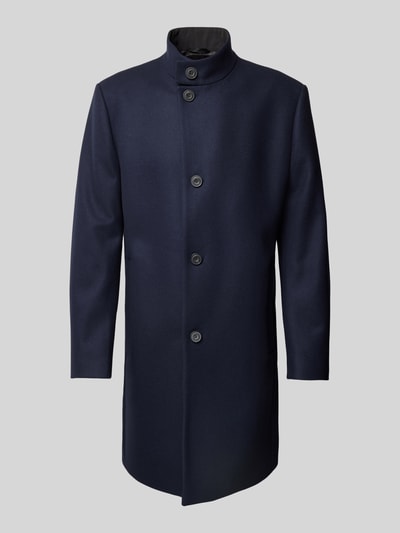 Peek & Cloppenburg HUGOMantel mit Stehkragen Modell 'Mintrax' in marine Begrenzt auf 3 Tage