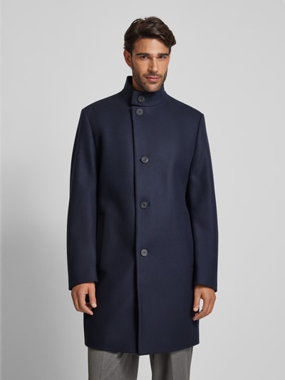 Peek & Cloppenburg HUGOMantel mit Stehkragen Modell 'Mintrax' in marine Begrenzt auf 3 Tage