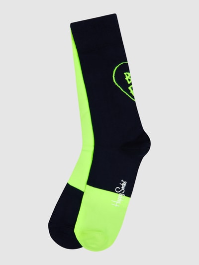 Peek & Cloppenburg Happy SocksSocken im 2er-Pack in Geschenkbox Modell 'Bestie' in neon gruen